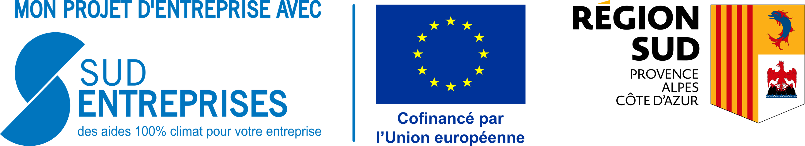 Sud Entreprises, cofinancé par l'Union européenne, Région Sud Provence-Alpes-Côte d'Azur