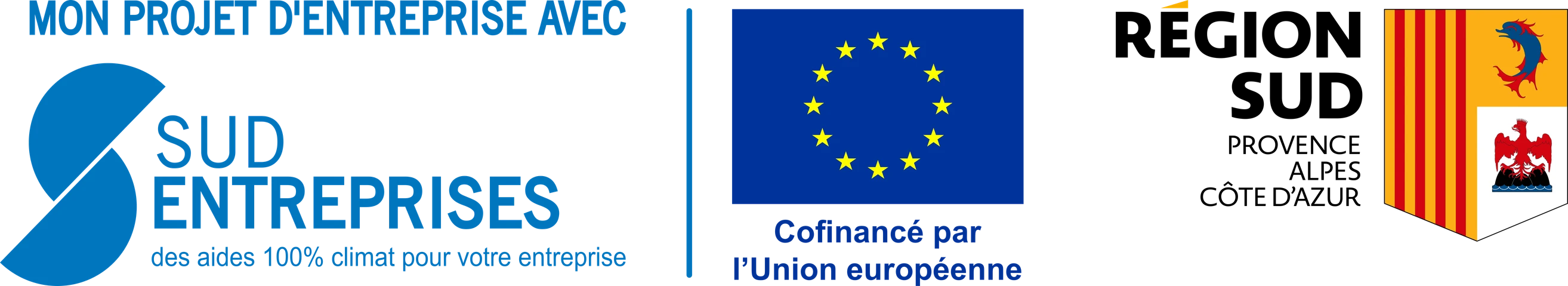 Sud Entreprises, cofinancé par l'Union européenne, Région Sud Provence-Alpes-Côte d'Azur